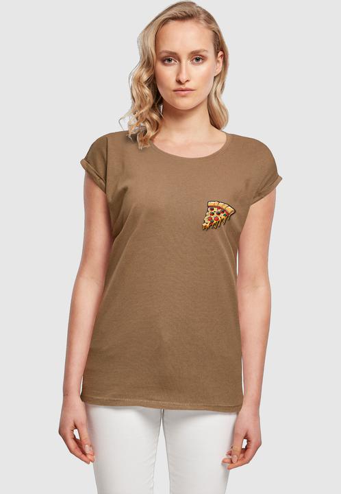 Produktbild Merchcode Ladies Pizza Comic Extended Shoulder Tee - 116357 (S)