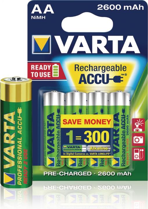 Produktbild Varta Recharge Accu Power (4 Stk., AA, 2600 mAh)