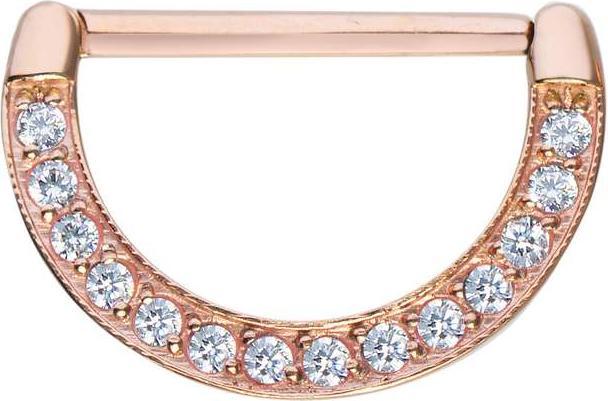 Produktbild Bijouteria Brustpiercing (Chirurgenstahl 316L, PVD Beschichtung (goldfarbig), Zirkonia)