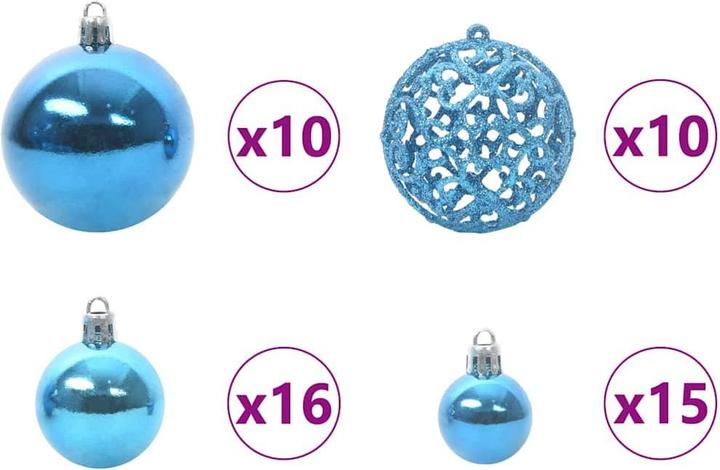 Produktbild vidaXL Weihnachtsornamente (123 -teilig)