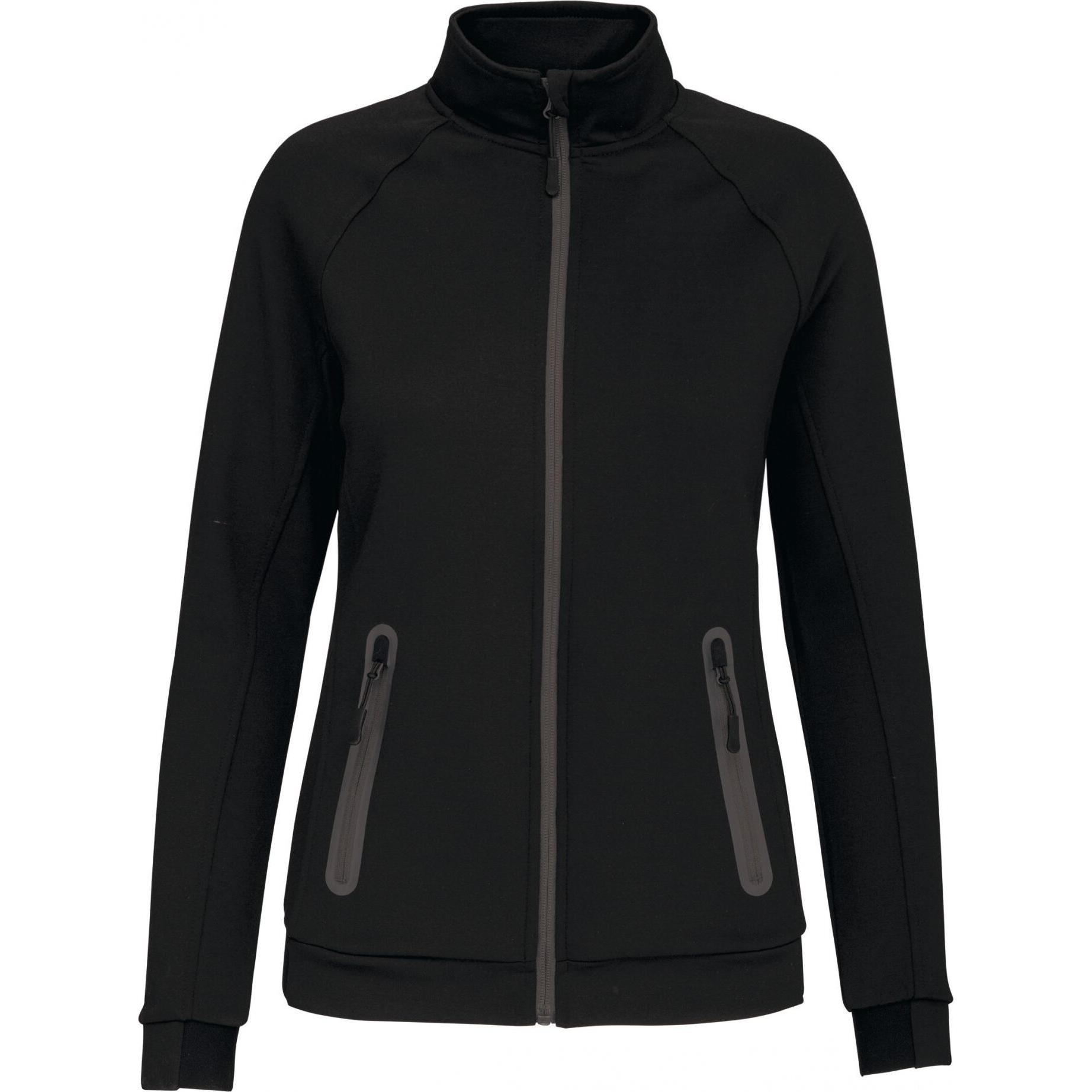 Proact, Damen, Pullover, Sweatshirt zipper hochkragen Damen, Schwarz, (L)