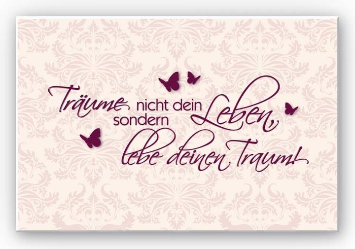 Produktbild Trenddeko Träume nicht dein Leben... Beere (45 x 30 cm)