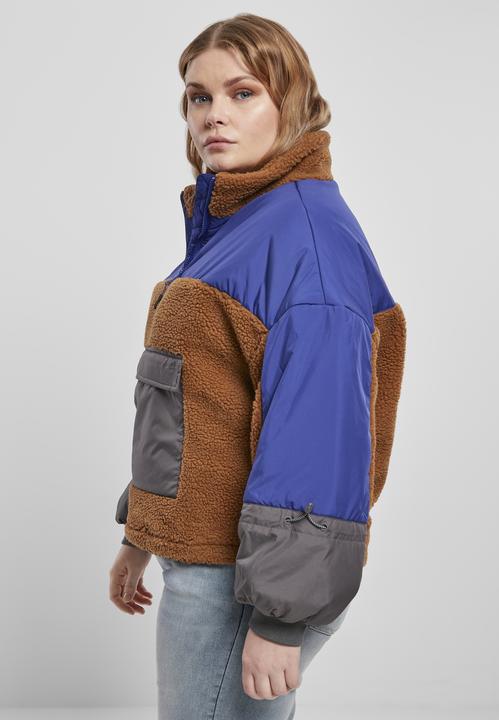 Actual product image Urban Classics Ladies Sherpa 3-Tone Pull Over Jacket (XS)