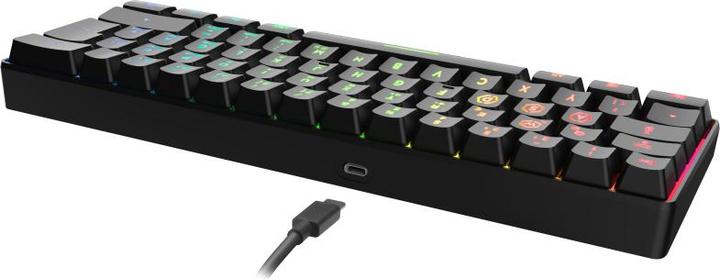 Produktbild Speedlink LETOS RGB 60% Gaming Keyboard, black - DE layout (Deutschland, Kabelgebunden)