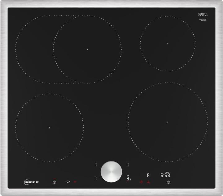 Produktbild Neff N 90, Induktionskochfeld, 60 cm, Schwarz, Mit Rahmen aufliegend, T56STF1L0 (58.30 cm, Induktionskochfeld)
