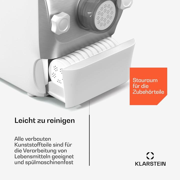 Image du produit Klarstein Elektrische Pastamaschine mit 7 Aufsätzen