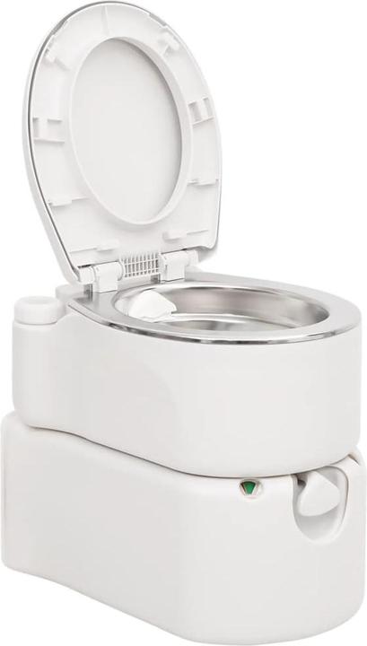 Immagine prodotto VidaXL Toilette da campeggio da incasso Bianca 24+17 L HDPE e Acciaio