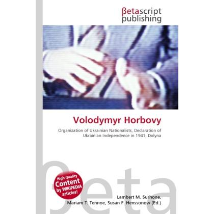 Volodymyr Horbovy, Fachbücher von Susan F. Marseken, Lambert M. Surhone, Miriam T. Timpledon