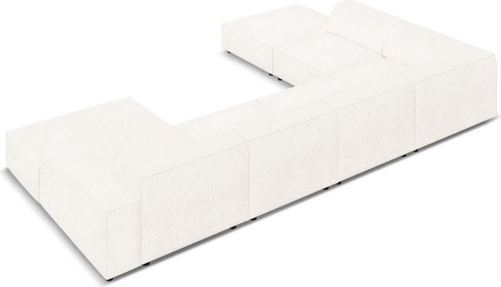 Actual product image Micadoni Bouclé Panoramic Left Corner Sofa, "Jodie", 7 Seats, 364x262x70Made in Europe (Sofa landscape)