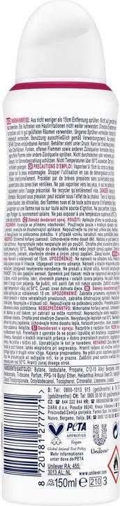 Immagine prodotto Dove Deodorante spray con fragranza di rosa e complesso di zinco (Getto vaporizzato, 150 ml)