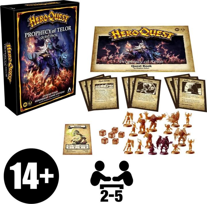 Productafbeelding Hasbro HeroQuest bordspel uitbreiding Prophecy of Telor avonturenpakket *Engelse versie* (Engels, 2 - 5 Spelers)