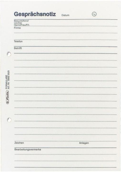 Image du produit Herlitz Bloc-notes de conversation DIN A5, 50 feuilles (50 x)