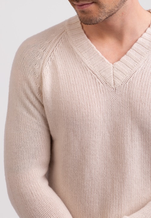 Immagine prodotto Cash-Mere Recycelter Kaschmir V-Ausschnitt Pullover (S)