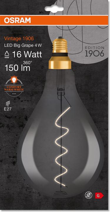 Actual product image Osram Vintage 1906 (E27, 5 W, 110 lm, 1 x, G)