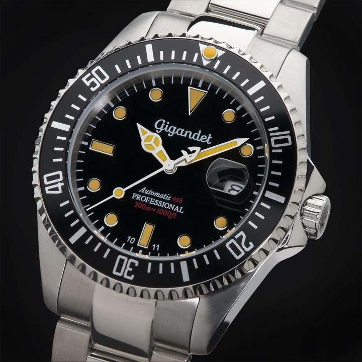 Image du produit Gigandet Montre automatique analogique pour homme avec réserve de marche et étanche (Montre de plongée, 43 mm)