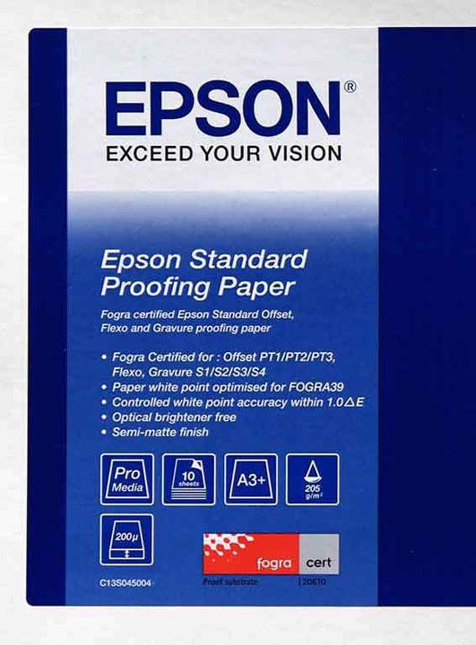 Immagine prodotto Epson Carta da test standard A3+ (205 g/m², A3+, 100 pz.)