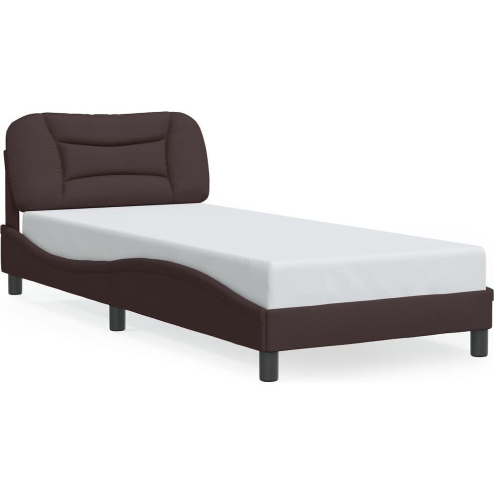 VidaXL, Bett, Bettgestell mit Kopfteil Stoff (90 x 200 cm)
