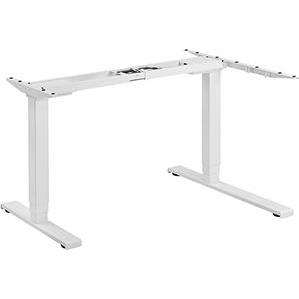 Neutral, Gambe + base del tavolo, Powerton ERGO EDGE Ecktischgestell mit elektrisch verstellbarer Höhe 125 kg Tragfäh, weiss