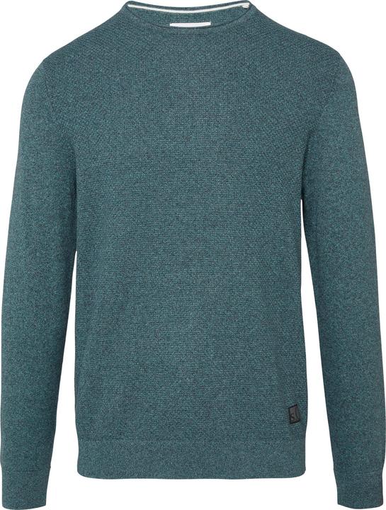 Produktbild s.Oliver Strickpullover Strickpullover mit Strukturmix und Logo-Patch (XXL)