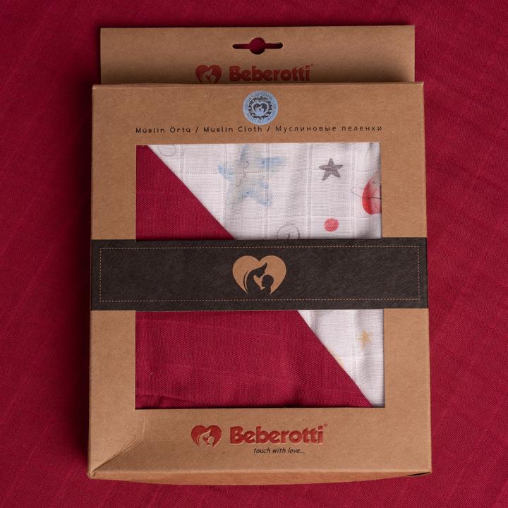 Produktbild Beberotti Organic 4-lagige doppelseitige Musselindecke (90 x 75 cm)