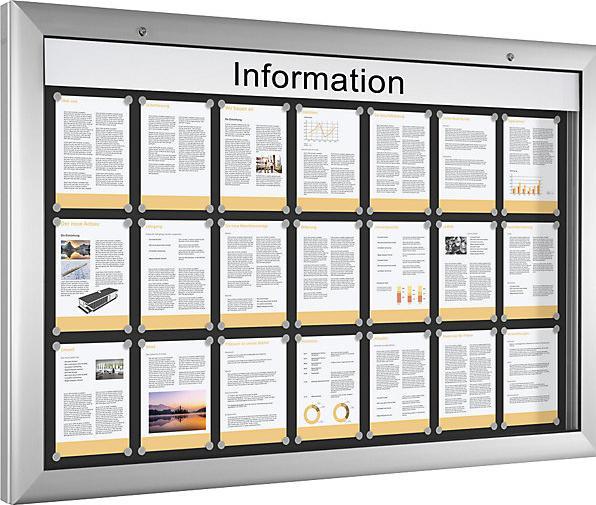 Image du produit kaiserkraft Vitrine d'exposition pour l'intérieur et l'extérieur (Tableau magnétique, 160 x 102,5 cm)