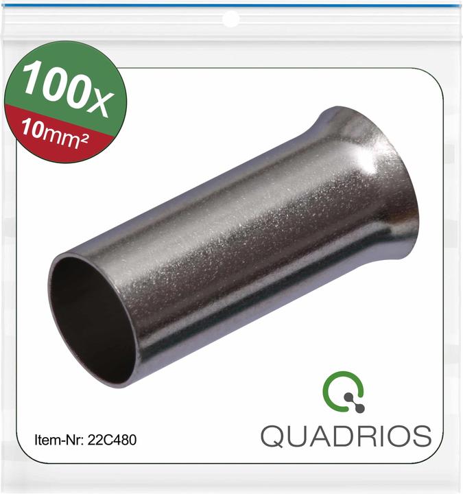 Produktbild Quadrios 22C480 Aderendhülse 10 mm² Unisoliert 100 St.