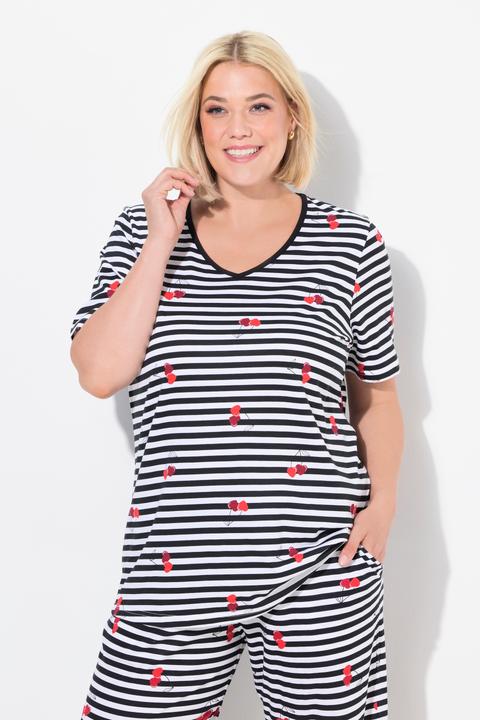 Produktbild Ulla Popken Pyjamashirt, Herzen, Halbarm (58)