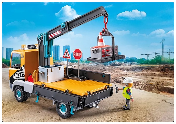 Produktbild Playmobil Baustellen-LKW mit Kran (71750, Playmobil Action Heroes)