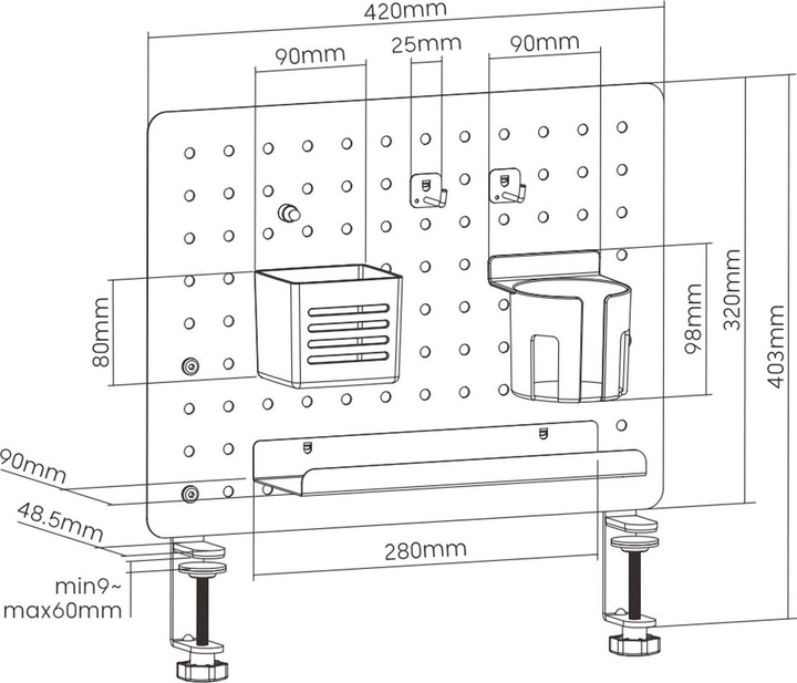 Produktbild Value Stecktafel, Klemmhalterung