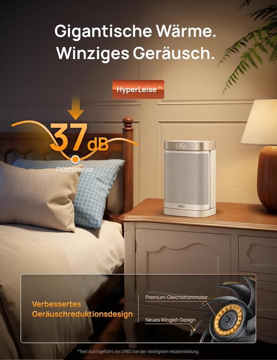 Produktbild Dreo PTC-Heizlüfter mit Thermostat und Timer (1500 W)