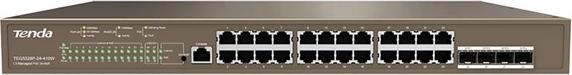Actual product image Tenda TEG5328P-24-410W Managed L3 Gigabit Ethernet (10/100/1000) Power over Ethernet (PoE) 1U Grey (24 ports)