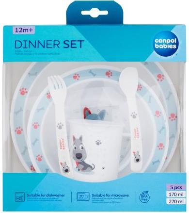 Actual product image Canpol BABIES plastic vessel and Tool set CUTE IMALS, 4/401 blu