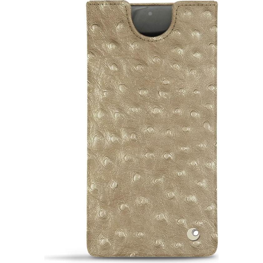 Noreve Lederschutzhülle (Samsung Galaxy Note 10+), Smartphone Hülle, Beige