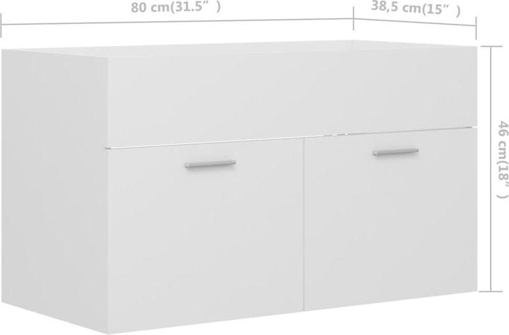 Actual product image vidaXL Vanity unit (80 x 38.5 x 46 cm)
