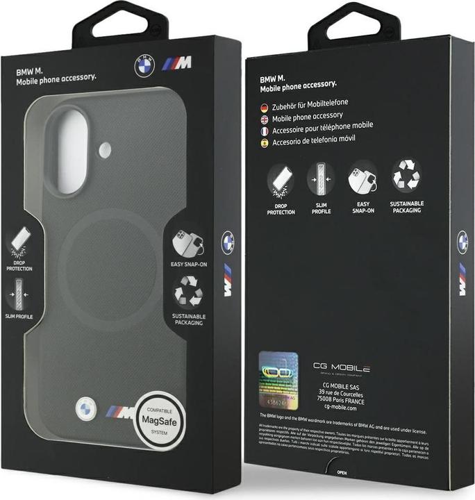 BMW M FW Metal Logo MagSafe Case for iPhone 17 Black