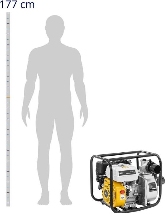 Produktbild MSW Wasserpumpe Schmutzwasserpumpe Benzin Motorpumpe 7 PS 3600 U/min 60 m³/h (Schmutzwasserpumpe)