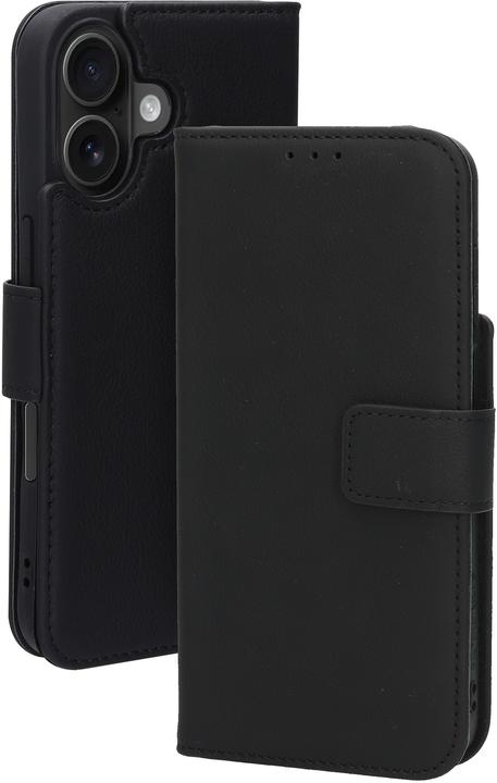 Immagine prodotto Mobiparts Leather Wallet Case Apple iPhone 16 Black (MagSafe Compatible) (Apple iPhone 16)