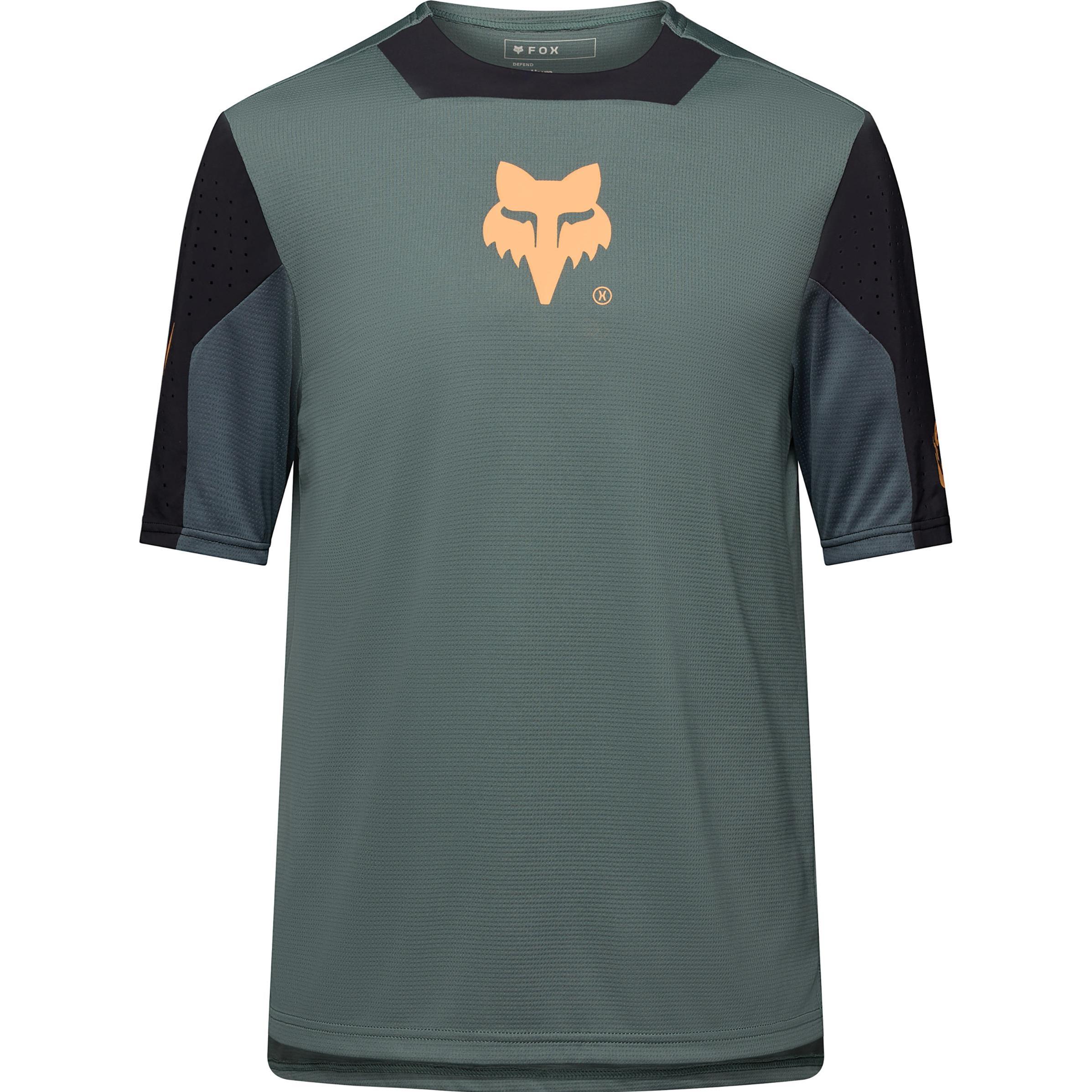 Fox, Bambini, Maglia ciclismo, Yth Defend Ss Jersey Creation (S), Grigio, S