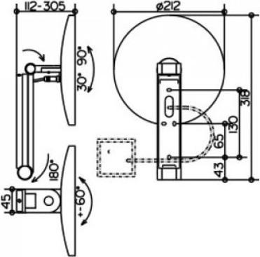 Image du produit Keuco iLook move Miroir grossissant, 17612, illuminé, 1 couleur claire, avec 212mm, chromé 1761201
