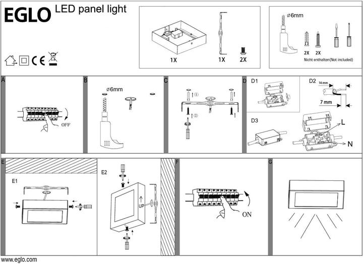 Produktbild EGLO ARGOLIS-C Wand- / Deckenleuchte weiss (2600 lm)