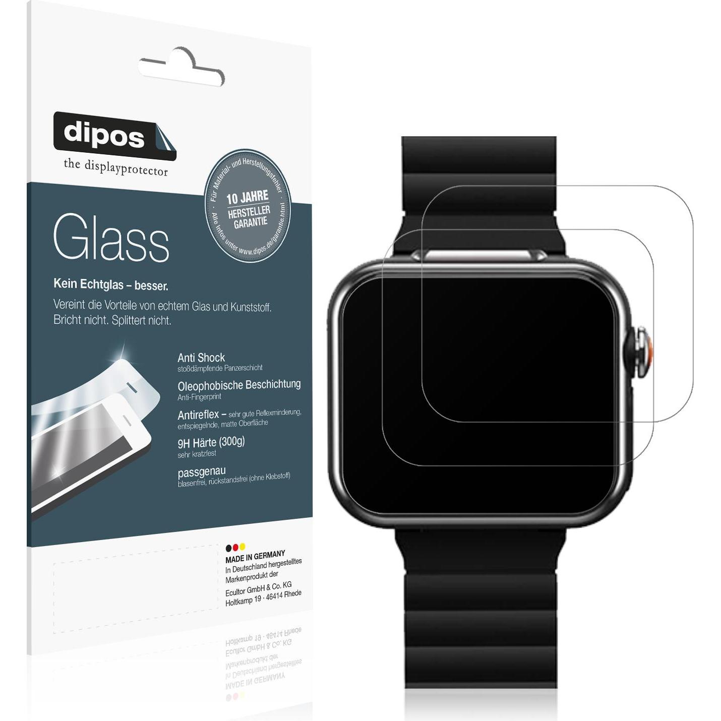 Dipos Displayschutz Anti-Shock, Smartwatch Schutzfolie, Transparent