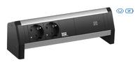Produktbild Bachmann Tischsteckdosenleiste DESK 1, 2x T13, 1x USB C (2 x, Typ 13, USB-A, USB-C)