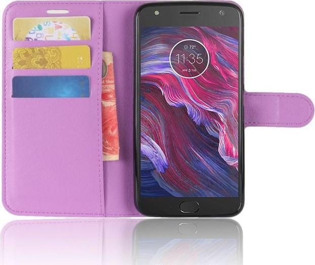 Produktbild MU Classic Klassische Leder Hülle mit Litchitextur (Motorola Moto X4)