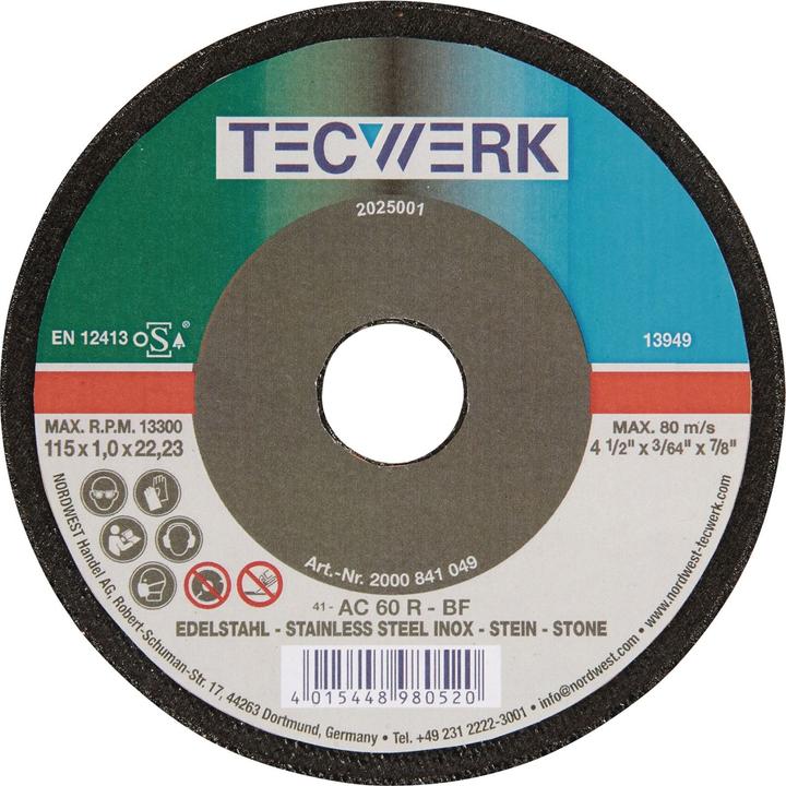 Immagine prodotto Tecwerk Trennscheibe