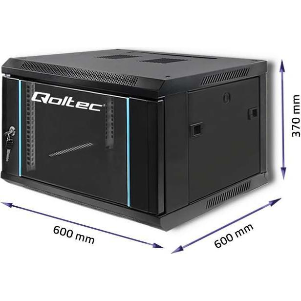 Thumbnail - Qoltec 54465 RACK cabinet 19inch (19 Zoll Rack), Serverschrank, Schwarz
