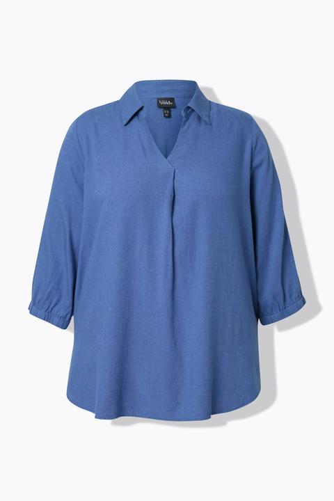 Actual product image Ulla Popken Linen Blend Blouse (60)