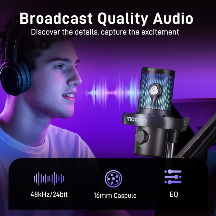 Actual product image Maono DM40 S Pro Microphone (Black)