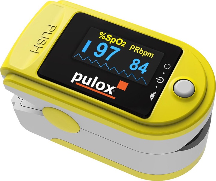 Actual product image Pulox Pulse oximeter PO-200 yellow
