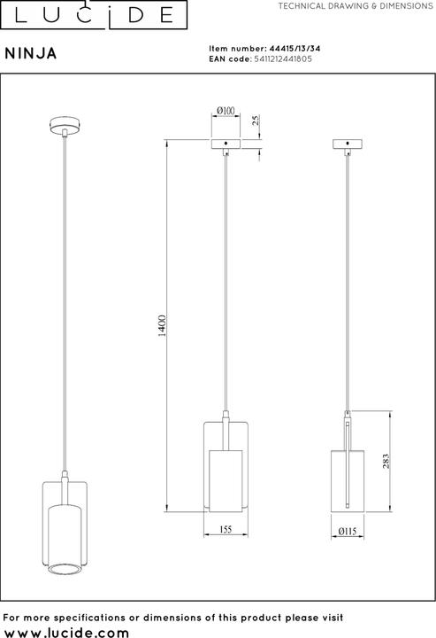 Produktbild Lucide Ninja (E27)