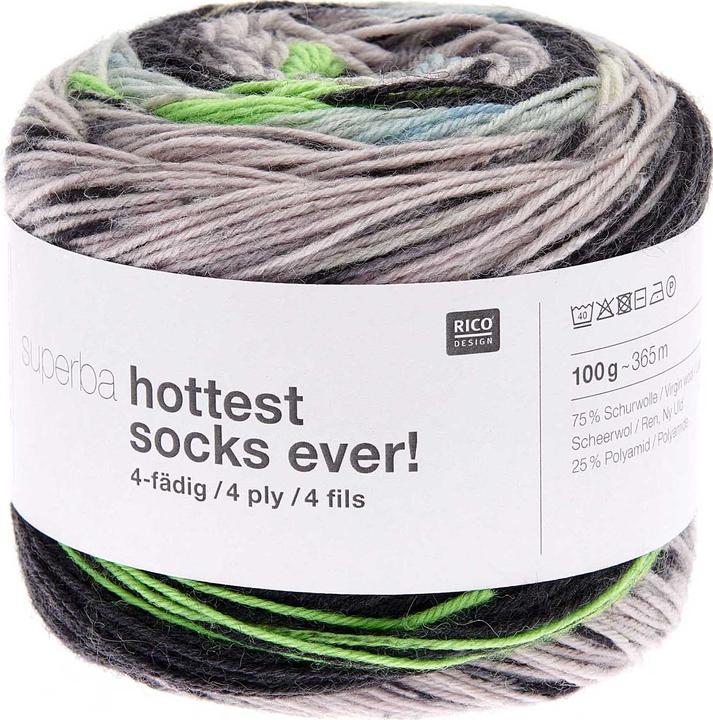 Actual product image Rico Design Superba Hottest Socks Ever!, 4-thread, 100 g, approx. 265 m (265 m)